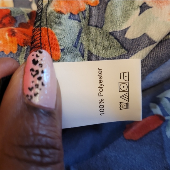 Shein Curve navy blue floral dress. Size 2XL. - Picture 3 of 6